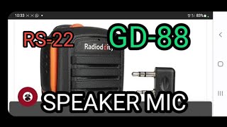 GD88 RADIODDITY RS22 Speaker Microphone also kenwood  baofeng £16 [upl. by Geldens]