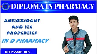 Pharmaceutical chemistry 1 Antioxidants  DIPLOMA IN PHARMACY हिंदी [upl. by Noirrad]