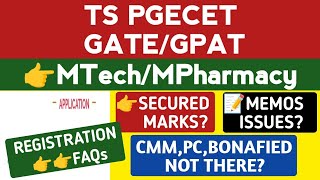 TS PGECET MTech and MPharmacy Counselling Certificate issues FAQsStudentUpdates247 [upl. by Proctor999]