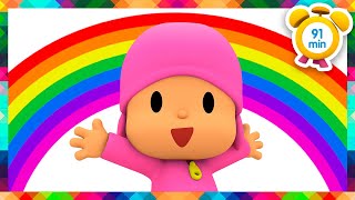 🌈 POCOYO ENGLISH  The Rainbow Learn the 7 Colors 91min Full Episodes VIDEOS ampCARTOONS for KIDS [upl. by Anehsak814]