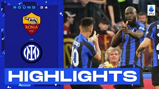 RomaInter 02  Lukaku back on the scoresheet Goals amp Highlights  Serie A 202223 [upl. by Woodie828]