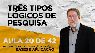 AULA 20 de 42  TRÊS TIPOS LÓGICOS DE PESQUISA [upl. by Ryle]