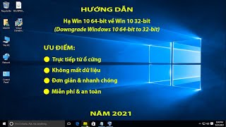 Cách hạ Win 10 64bit về Win 10 32bit bằng Virtual CloneDrive  Downgrade Win 10 64bit to 32bit [upl. by Laenahtan]