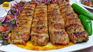 Turkish Chicken Adana Kebab Recipe With Homemade Skewers by Aqsas Cuisine Adana KebabKebab Recipe [upl. by Denie]