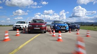 2018 Nissan Qashqai vs 2018 Renault Kadjar vs 2018 Seat Arona vs 2018 Volkswagen Tiguan [upl. by Kumagai]