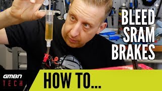 How To Bleed New Sram MTB Brakes  Bleeding Edge Technology [upl. by Schonfield41]