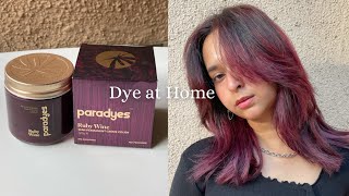 Trying SemiPermanent Red Hair Color From Paradyes  Ruby Wine [upl. by Nnauol]