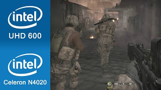 Call Of Duty 4 Modern Warfare Gameplay Intel UHD 600  Intel Celeron N4020 [upl. by Aisatan639]