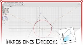 Inkreismittelpunkt und Inkreis eines Dreiecks  GeoGebra EasyGoing [upl. by Pollard877]