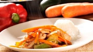 Fajitas de pollo a la naranja  Chicken Fajitas [upl. by Sabian]