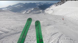 Skiing 1350m Descent  St Anton Austria [upl. by Annuhsal]