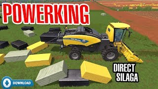 Farming Simulator 17 Power King Baler 👑  Fantastic Direct Silage Making [upl. by Ayerdna50]