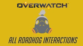 Overwatch  All Roadhog Interactions  Unique Kill Quotes [upl. by Reivaxe]