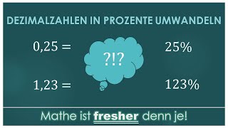 Dezimalzahlen in Prozente umwandeln  ganz easy und schnell [upl. by Jurkoic729]