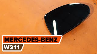 How to change glass for wing mirror MERCEDESBENZ W211 EClass TUTORIAL AUTODOC [upl. by Ydde]