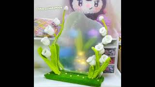 Crochet Lily of the valley mirror decoration lilyofthevalley mirrordecoration crochet [upl. by Agn]