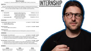 How To Make an Internship Resume Example  Microsoft Word [upl. by Ruff]