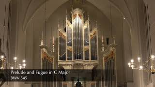 J S Bach Prelude and Fugue in C Major BWV 545  Bálint Karosi  Mariager Denmark Aubertin Organ [upl. by Yehudi]