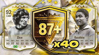 40x 87 BASE OR CENTURIONS ICON PACKS 🥳 FC 24 Ultimate Team [upl. by Elsie968]