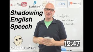 Breakfast Lunch Dinner  shadowing English speech  Mark Kulek  ESL [upl. by Auehsoj953]