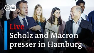 Live Scholz Macron press conference overshadowed by IsraelGaza conflict [upl. by Entirb]