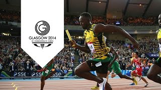 Usain Bolts 4 x 100 Heat  Unmissable Moments [upl. by Oicnevuj221]