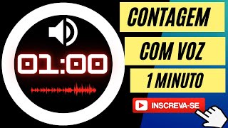 CONTAGEM DE 1 MINUTO COM VOZ CONTADO [upl. by Einahpets]