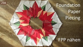 Foundation Paper Piecing  FPP Blume nähen 34 [upl. by Akihsar]