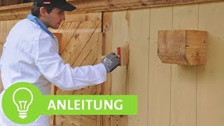 Holzfassade Balkon Zaun Gartenhaus streichen bzw lackieren mit ADLER Holzlasuren amp Holzschutz [upl. by Guevara725]