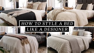 HOW TO STYLE A BED LIKE A DESIGNER 🛏️ Budget Friendly  Easy to Recreate 4 DIY Bed Ideas [upl. by January]