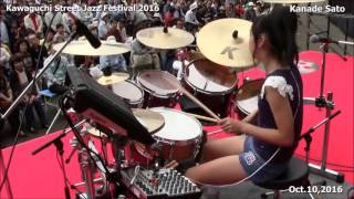 Todays spotlight Top Female Rock Fusion Drummer Japanese Extraordinaire 13 Yr Old KANADE SATO [upl. by Esme314]