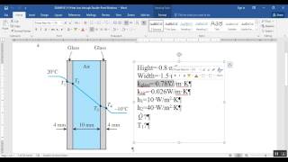 COMSOL Conduction heat transfer EXAMPLE 3–3 Heat Loss through Double Pane Windows [upl. by Bertold]