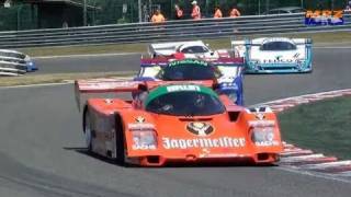 Legendary Group C Cars Spa Classic great Sounds Porsche 956 Sauber C11 Lancia LC2 GrC Porsche 962 [upl. by Aivatnuahs]