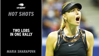 Maria Sharapova Wins Sensational Rally [upl. by Dhaf]