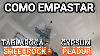 COMO EMPASTAR  ͡❛ ͜ʖ ͡❛✌ LA TABLAROCA 🆗TRATAMIENTO DE JUNTAS GYPSUM TABLA ROCASHEETROCK [upl. by Lusar]