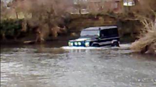 Landrover 90 going through Little Lawford Forddeep [upl. by Ahsiri]