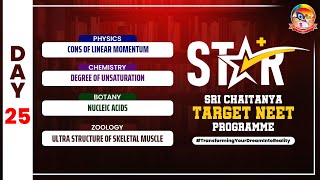 Day 25  STAR  NUCLEIC ACIDS amp CONS OF LINEAR MOMENTUM  NEETPreparation  srichaitanyagosala [upl. by Domini142]