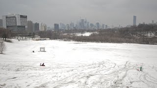 Tobogganing at Riverdale Park East in Toronto is exhilarating [upl. by Abert]