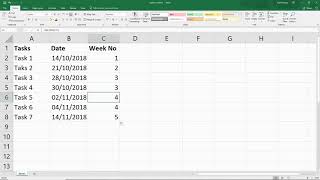 Excel Formula  Find the Week Number from any given Date [upl. by Ede]