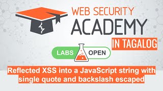 Reflected XSS into a JavaScript string with single quote and backslash escaped  Portswigger Academy [upl. by Erastatus]