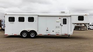 2013 BISON 3HORSE GN LIVING QUARTERS TRAILER  Transwest Truck Trailer RV Stock  5U170307 [upl. by Tesil]