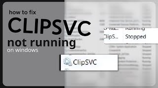 How to fix ClipSVC not running on Windows Cant install application  Error 126 fix [upl. by Nolrah]