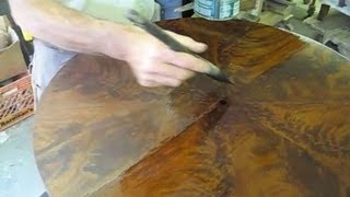 Restoring a Regency Drum Table  Thomas Johnson Antique Furniture Restoration [upl. by Anyaled]