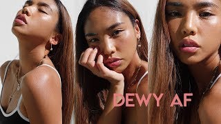 DEWY MAKEUP  Natural Dewy AF NoMakeup Makeup Tutorial  rachelteetyler [upl. by Harleigh]