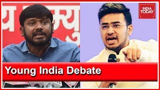 Kanhaiya Kumar Vs Tejasvi Surya  What Does Young India Want Nationalism Or Jobs [upl. by Ailhad82]