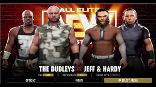 WWE AEW FIGHT FOREVER WRESTLEMANIA THE DUDLEYS VS THE HARDYS wwe aew wrestlemania [upl. by Yanehs]