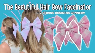 How to make a Fabulous Hair Bow Fascinator Sewing Business Winner [upl. by Dranik]