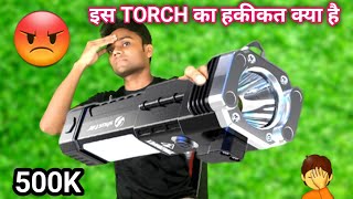 UNBOXING amp REVIEWING BRIGHTEST LED TORCH rechargeableflashlight [upl. by Norag822]