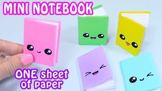 DIY MINI NOTEBOOKS ONE SHEET OF PAPER  DIY BACK TO SCHOOL [upl. by Rolph]