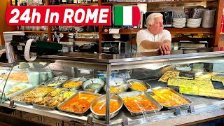 24 Hours Of ITALIAN FOOD In ROME  Best Roman Pizza amp Local Street Food [upl. by Ahsaenat]